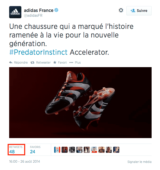 Adidas retweets