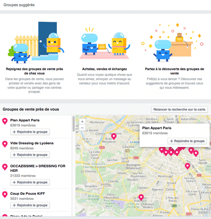 Groupes de Vente Facebook