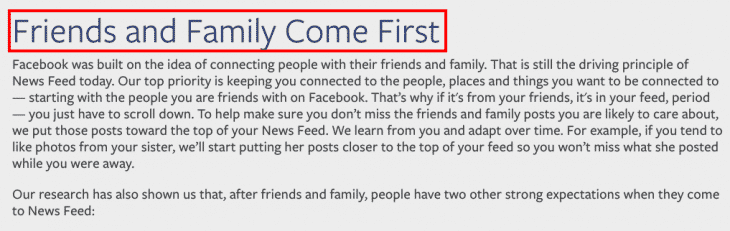 Newsfeed Values Facebook