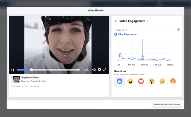 Statistiques Facebook Live 2