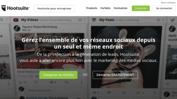Accueil Hootsuite