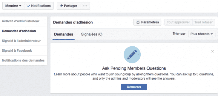 Questionnaire Groupe Facebook 1