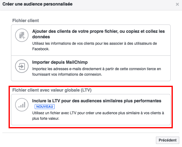 Audience personnalisee Acheteurs Recents