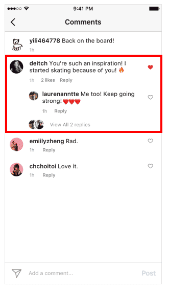 Deploiement commentaires imbriques